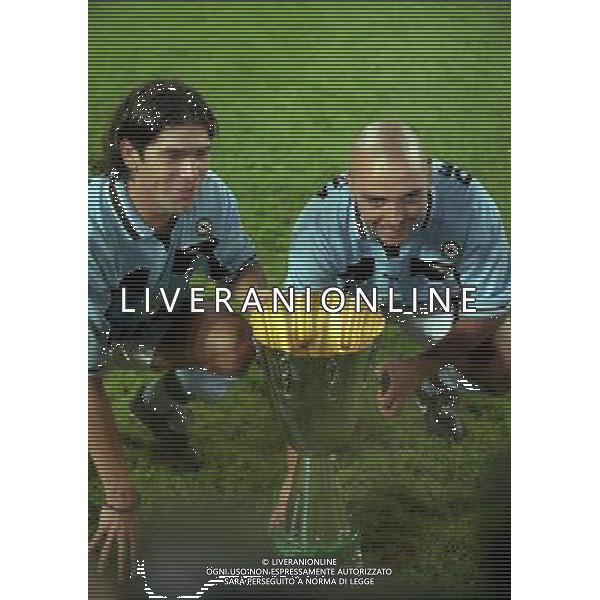 TORINO 29-08-1998 SUPERCOPPA ITALIANA JUVENTUS LAZIO NELLA FOTO MARCELO SALAS CON IVAN DE LA PENA AG ALDO LIVERANI SAS