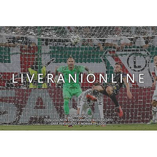 2016.8.23, Warszawa , UEFA Champions League , Legia Warsaw - Dundalk FC , Liga Mistrzow , Legia Warszawa - Dundalk FC n z Robert Benson (Dundalk), Arkadiusz Malarz (Legia) fot. Tomasz Jastrzebowski / Foto Olimpik / NEWSPIX.PL --- Newspix.pl AG ALDO LIVERANI SAS ONLY ITALY *** Local Caption *** www.newspix.pl mail us: info@newspix.pl call us: 0048 022 23 22 222 --- Polish Picture Agency by Ringier Axel Springer Poland