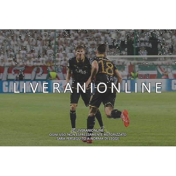 2016.8.23, Warszawa , UEFA Champions League , Legia Warsaw - Dundalk FC , Liga Mistrzow , Legia Warszawa - Dundalk FC n z Robert Benson (Dundalk) gol bramka radosc goal celebration, Sean Gannon (Dundalk) fot. Tomasz Jastrzebowski / Foto Olimpik / NEWSPIX.PL --- Newspix.pl AG ALDO LIVERANI SAS ONLY ITALY *** Local Caption *** www.newspix.pl mail us: info@newspix.pl call us: 0048 022 23 22 222 --- Polish Picture Agency by Ringier Axel Springer Poland