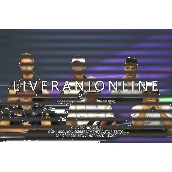 Max Verstappen (NL), Red Bull Racing, Lewis Hamilton (GBR), Mercedes AMG F1 Team and Fernando Alonso (ESP), McLaren Honda 25.08.2016. Formula 1 World Championship, Rd 13, Belgian Grand Prix, Spa Francorchamps, Belgium, Preparation Day. / AGENZIA ALDO LIVERANI SAS - ITALY ONLY EDITORIAL USE ONLY