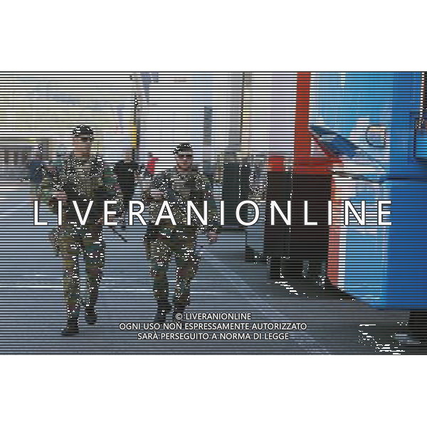 Armed forces guard the pits and paddock. 25.08.2016. Formula 1 World Championship, Rd 13, Belgian Grand Prix, Spa Francorchamps, Belgium, Preparation Day. / AGENZIA ALDO LIVERANI SAS - ITALY ONLY EDITORIAL USE ONLY