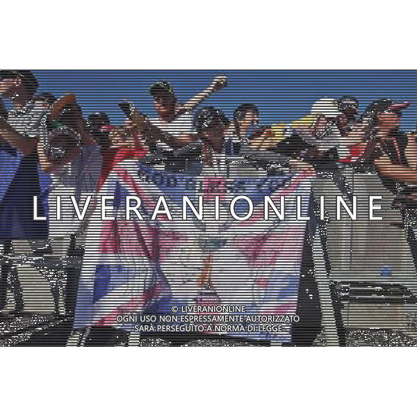 Lewis Hamilton (GBR) Mercedes AMG F1 fan with a flag. 25.08.2016. Formula 1 World Championship, Rd 13, Belgian Grand Prix, Spa Francorchamps, Belgium, Preparation Day. / AGENZIA ALDO LIVERANI SAS - ITALY ONLY EDITORIAL USE ONLY