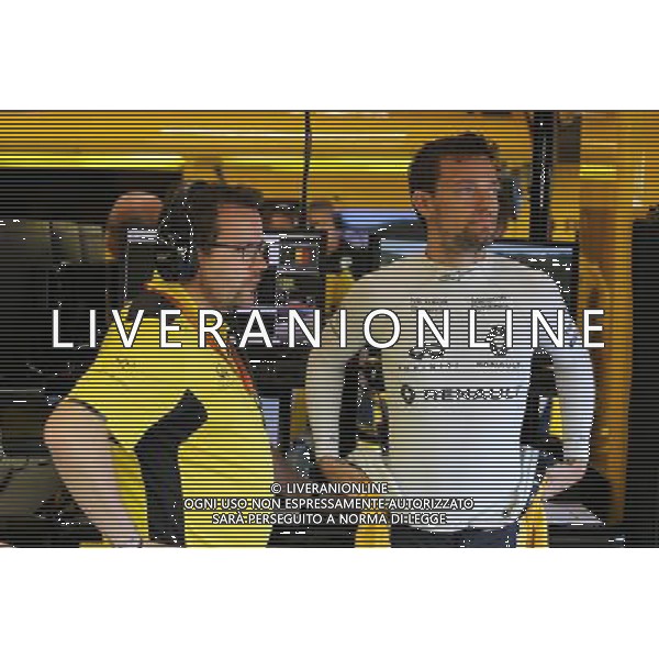Jolyon Palmer (GBR) Renault Sport F1 Team with Julien Simon-Chautemps (FRA) Renault Sport F1 Team Race Engineer. 26.08.2016. Formula 1 World Championship, Rd 13, Belgian Grand Prix, Spa Francorchamps, Belgium, Practice Day. / AGENZIA ALDO LIVERANI SAS - ITALY ONLY EDITORIAL USE ONLY