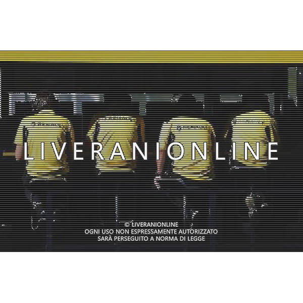 Renault Sport F1 Team pit gantry. 26.08.2016. Formula 1 World Championship, Rd 13, Belgian Grand Prix, Spa Francorchamps, Belgium, Practice Day. / AGENZIA ALDO LIVERANI SAS - ITALY ONLY EDITORIAL USE ONLY