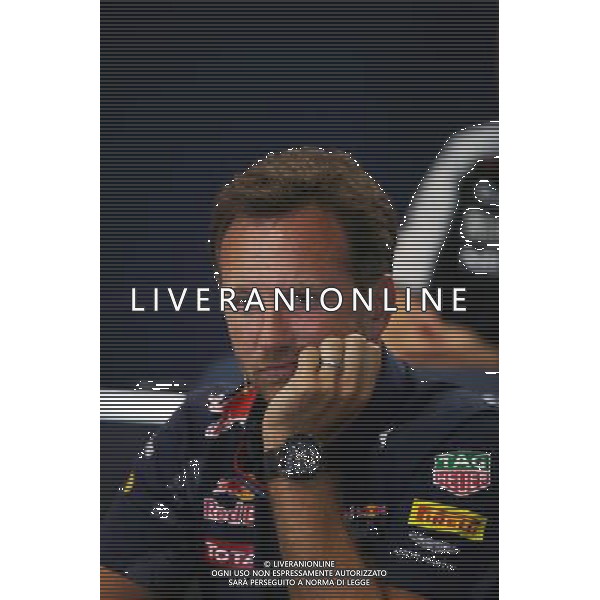 Christian Horner (GBR) Red Bull Racing Team Principal in the FIA Press Conference. 26.08.2016. Formula 1 World Championship, Rd 13, Belgian Grand Prix, Spa Francorchamps, Belgium, Practice Day. s/ AGENZIA ALDO LIVERANI SAS - ITALY ONLY EDITORIAL USE ONLY