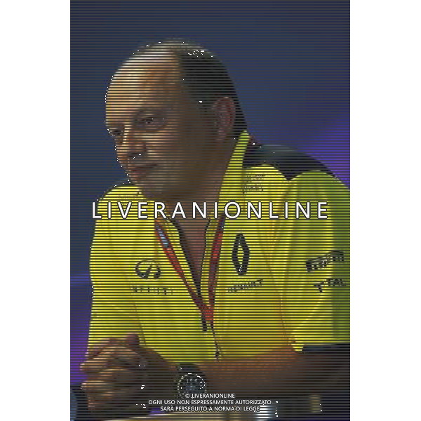 Frederic Vasseur (FRA) Renault Sport F1 Team Racing Director in the FIA Press Conference. 26.08.2016. Formula 1 World Championship, Rd 13, Belgian Grand Prix, Spa Francorchamps, Belgium, Practice Day. s/ AGENZIA ALDO LIVERANI SAS - ITALY ONLY EDITORIAL USE ONLY