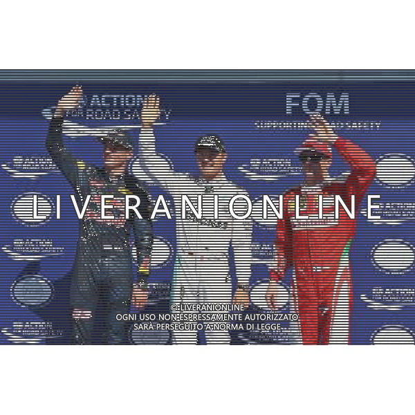 Qualifying top three in parc ferme (L to R): Max Verstappen (NLD) Red Bull Racing, second; Nico Rosberg (GER) Mercedes AMG F1, pole position; Kimi Raikkonen (FIN) Ferrari, third. 27.08.2016. Formula 1 World Championship, Rd 13, Belgian Grand Prix, Spa Francorchamps, Belgium, Qualifying Day. / AGENZIA ALDO LIVERANI SAS - ITALY ONLY EDITORIAL USE ONLY