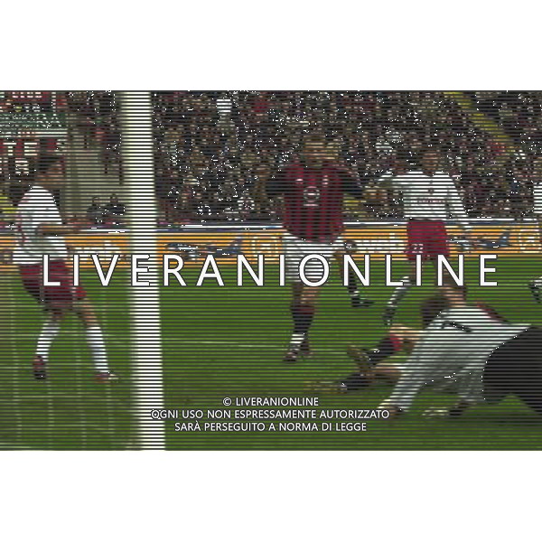 MILANO, 15-04-03 DFP/GIORGIO RAVEZZANI COPPA ITALIA TIM / MILAN-PERUGIA: GOAL TOMASSON AG ALDO LIVERANI SAS