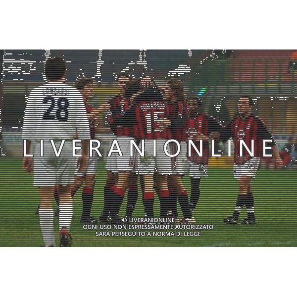 MILANO,18-12-02 DFP/FOTO GIORGIO RAVEZZANI COPPA ITALIA/MILAN-ANCONA: NELLA FOTO ESULTANZA GOAL TOMASSON