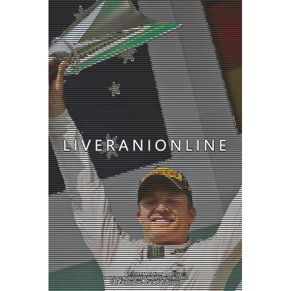 Race winner Nico Rosberg (GER) Mercedes AMG F1 celebrates on the podium. 28.08.2016. Formula 1 World Championship, Rd 13, Belgian Grand Prix, Spa Francorchamps, Belgium, Race Day. / AGENZIA ALDO LIVERANI SAS - ITALY ONLY EDITORIAL USE ONLY