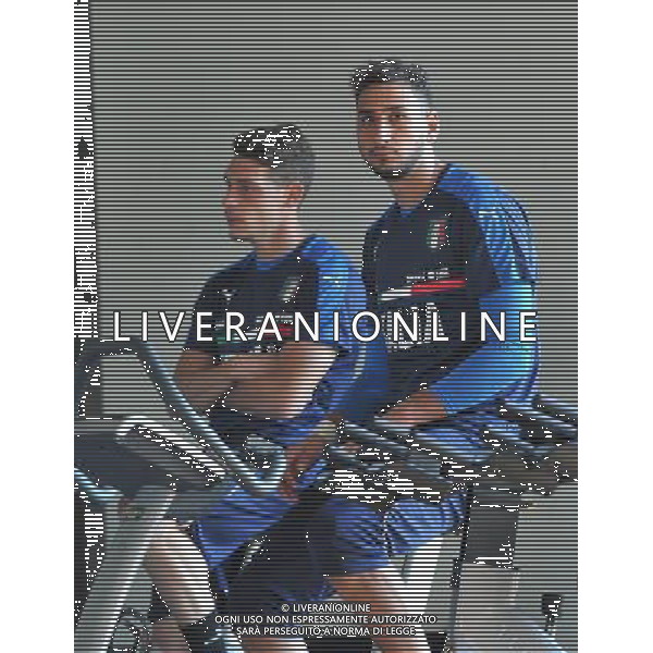 Foto Aldo Liverani 29/08/2016 Firenze ( Italia) Nazionale Italiana calcio Raduno della Nazionale italiana di calcio, Centro Tecnico Federale di Coverciano Nella foto: Gianluigi Donnarumma, Alessio Romagnoli 