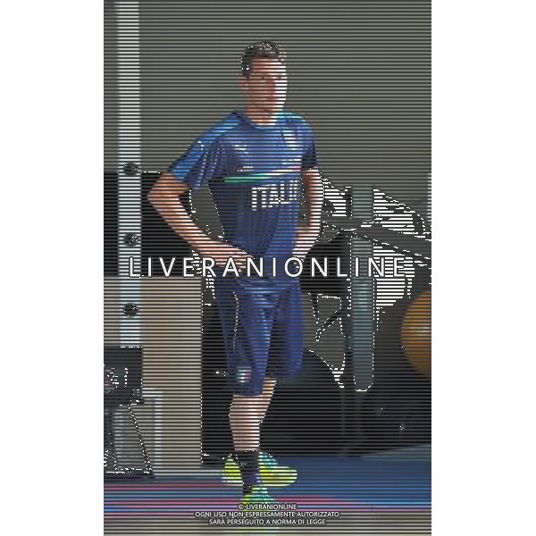 Foto Aldo Liverani 29/08/2016 Firenze ( Italia) Nazionale Italiana calcio Raduno della Nazionale italiana di calcio, Centro Tecnico Federale di Coverciano Nella foto: Andrea Belotti 