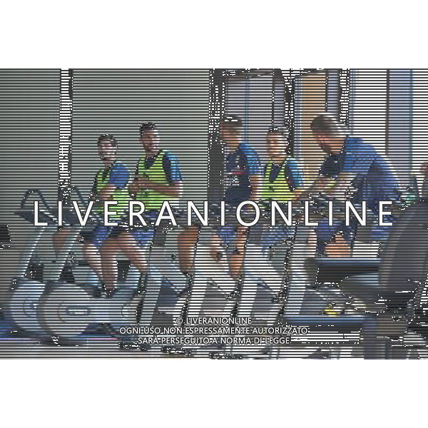 Foto Aldo Liverani 29/08/2016 Firenze ( Italia) Nazionale Italiana calcio Raduno della Nazionale italiana di calcio, Centro Tecnico Federale di Coverciano Nella foto: alessio Romagnoli, graziano Pelle\', alessandro Florenzi, Marco Verratti, daniele De Rossi 