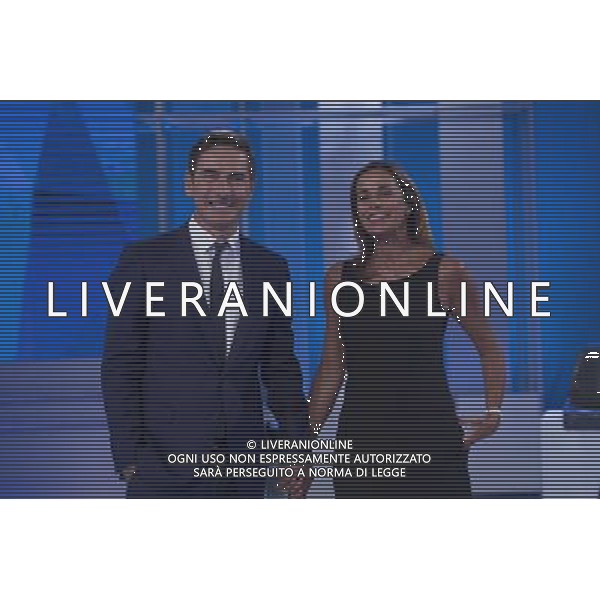 Trasmissione TV \' La Vita in Diretta \' Roma - 30.08.2016 - Studi Rai Teulada - nella foto: Cristina Parodi e Marco Liorni /Ph.Corradetti-Ag. Aldo Liverani / AGENZIA ALDO LIVERANI SAS