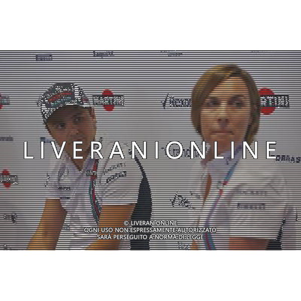 (L to R): Felipe Massa (BRA) Williams and Claire Williams (GBR) Williams Deputy Team Principal. Felipe announces his retirement from F1 at the end of the season. 01.09.2016. Formula 1 World Championship, Rd 14, Italian Grand Prix, Monza, Italy, Preparation Day. / AGENZIA ALDO LIVERANI SAS - ITALY ONLY EDITORIAL USE ONLY