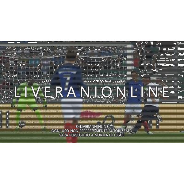 Amichevole Bari - 01.09.2016 Italia-Francia Nella Foto: il gol di graziano pelle\' /Ph.Vitez-Ag. Aldo Liverani
