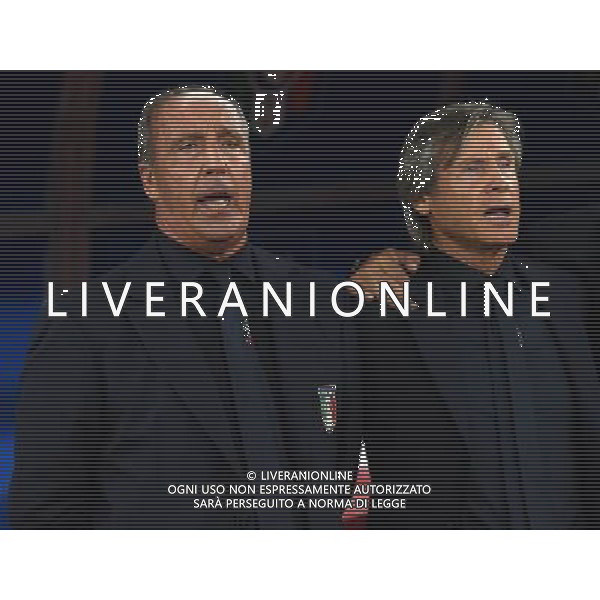 Amichevole Bari - 01.09.2016 Italia-Francia Nella Foto: Giampiero Ventura e gabriele oriali durante l\'inno nazionale /Ph.Vitez-Ag. Aldo Liverani