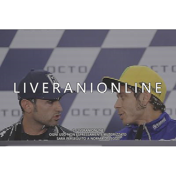 01/09/2016. Silverstone, Towchester, Gran Bretagna.Hector Barbera e Valentino Rossi durante la conferenza stampa. Â© PIAZZOLLA / AGENZIA ALDO LIVERANI SAS