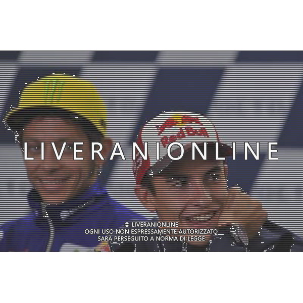 01/09/2016. Silverstone, Towchester, Gran Bretagna. Marc Marquez durante la conferenza stampa. Â© PIAZZOLLA / AGENZIA ALDO LIVERANI SAS