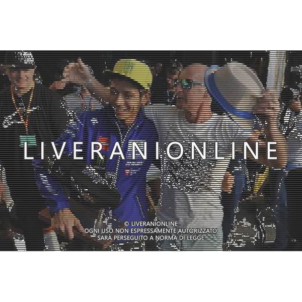 01/09/2016. Silverstone, Towchester, Gran Bretagna. Valentino Rossi durante l\' asta di beneficenza. Â© PIAZZOLLA / AGENZIA ALDO LIVERANI SAS