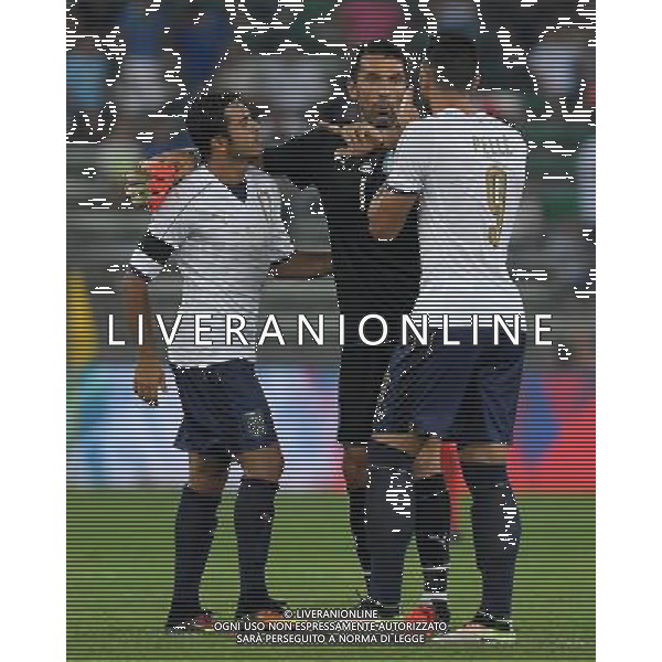 Amichevole Bari - 01.09.2016 Italia-Francia Nella Foto: gianluigi buffon eder graziano pelle\' /Ph.Vitez-Ag. Aldo Liverani