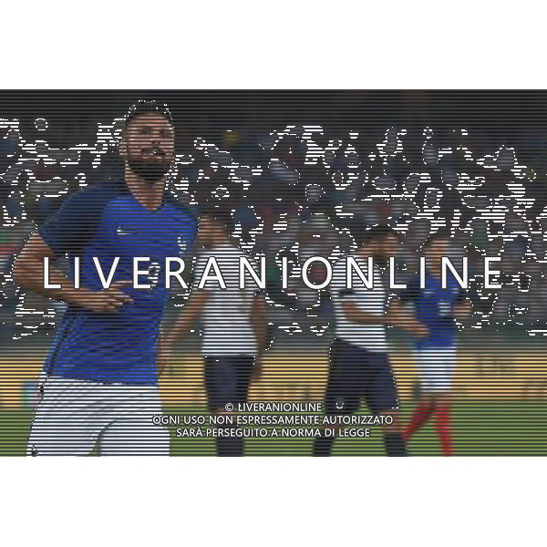 Amichevole Bari - 01.09.2016 Italia-Francia Nella Foto:giroud esultanza dopo il gol /Ph.Vitez-Ag. Aldo Liverani
