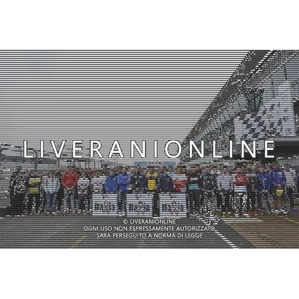 02/09/2016. Silverstone, Towcester, Gran Bretagna. I piloti oasservano un minuto di silenzio in solidarietˆ delle vittime del terremoto che si  verificato nel centro Italia AG ALDO LIVERANI SAS