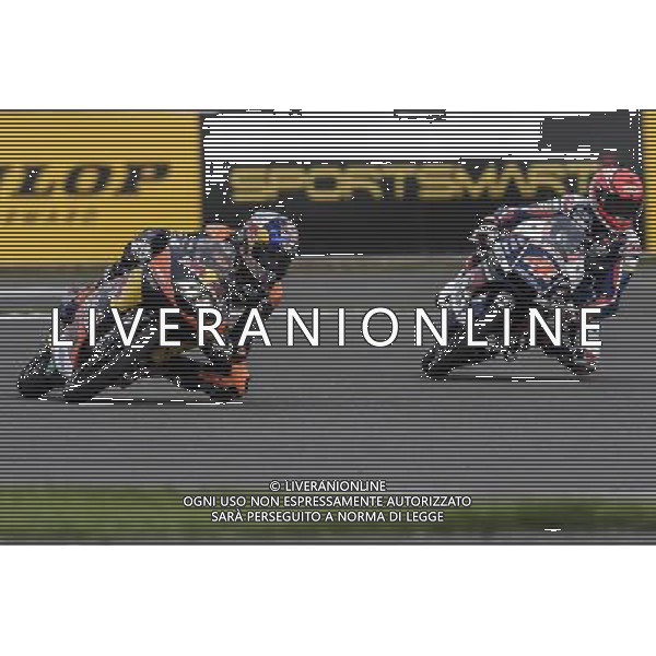 03.09.2016. Silverstone, Towcester, Inghilterra.Brad Binder (RedBull KTM) e Fabio Di Giannantonio (Gresini team) / Motomondiale Â©PIAZZOLLA/ AGENZIA ALDO LIVERANI SAS