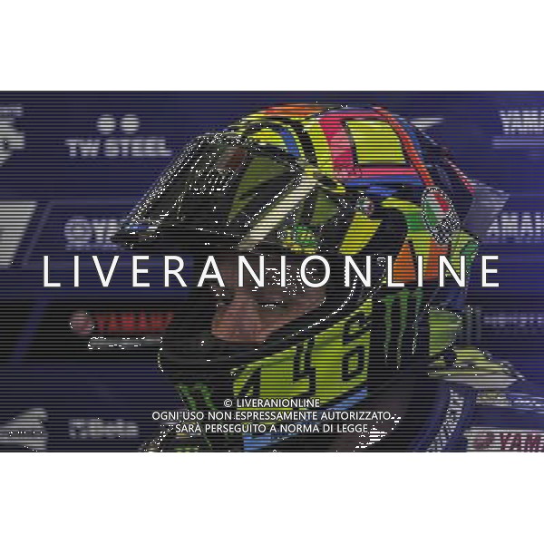 03/09/2016. Silverstone, Towcester, Gran Bretagna. Valentino Rossi ai box durante lle prove libere / Motomondiale Â©PIAZZOLLA/ AGENZIA ALDO LIVERANI SAS