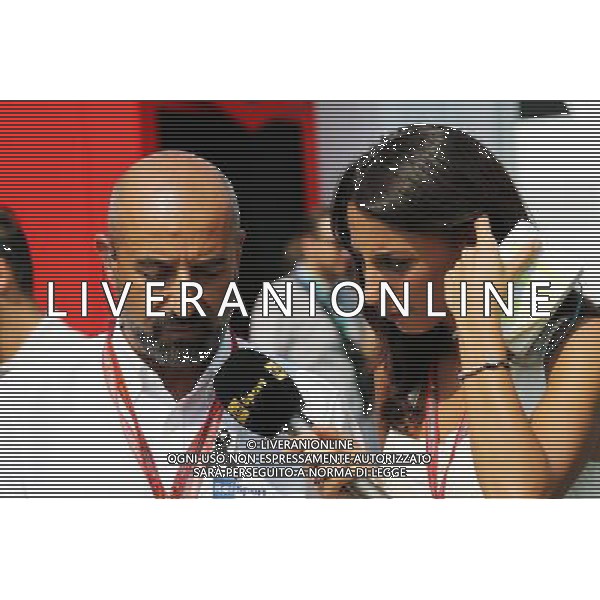 (L to R): Ivan Capelli (ITA) President of ACI Milano with Giorgia Cardinaletti (ITA) RAI Television Presenter. 03.09.2016. Formula 1 World Championship, Rd 14, Italian Grand Prix, Monza, Italy, Qualifying Day. / AGENZIA ALDO LIVERANI SAS - ITALY ONLY EDITORIAL USE ONLY