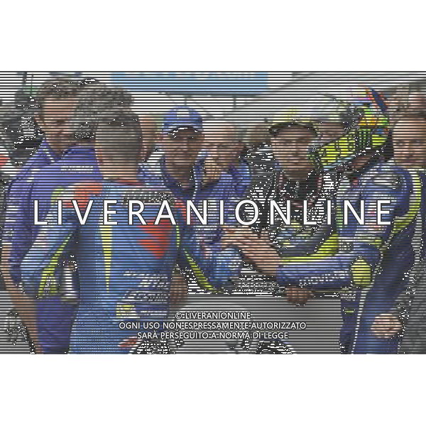 03.09.2016. Silverstone, Towcester, Inghilterra.Maverick Vinales e Valentino Rossi./ Gp Silvestone Silverstone Towcester Gran Bretagna Prove Motomondiale 03.09.2016 Â©PIAZZOLLA/ AGENZIA ALDO LIVERANI SAS