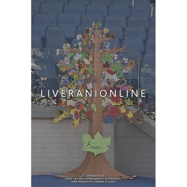 Festa della Famiglia Amichevole Roma - 03.09.2016 - Stadio Olimpico - Roma vs San Lorenzo de Almagro - nella foto: l\'albero della Preghiera /Ph.Corradetti-Ag Aldo Liverani