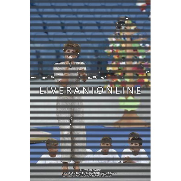 Festa della Famiglia Amichevole Roma - 03.09.2016 - Stadio Olimpico - Roma vs San Lorenzo de Almagro - nella foto: Alessandra Amoroso /Ph.Corradetti-Ag Aldo Liverani