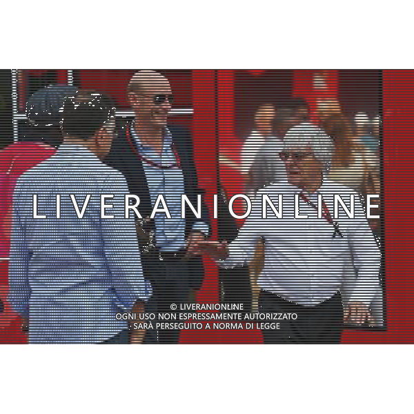 Bernie Ecclestone (GBR) with Donald Mackenzie (GBR) CVC Capital Partners Managing Partner, Co Head of Global Investments. 04.09.2016. Formula 1 World Championship, Rd 14, Italian Grand Prix, Monza, Italy, Race Day. / AGENZIA ALDO LIVERANI SAS - ITALY ONLY EDITORIAL USE ONLY
