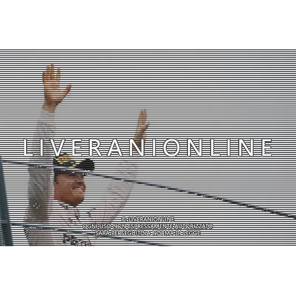 Race winner Nico Rosberg (GER) Mercedes AMG F1 celebrates on the podium. 04.09.2016. Formula 1 World Championship, Rd 14, Italian Grand Prix, Monza, Italy, Race Day. / AGENZIA ALDO LIVERANI SAS - ITALY ONLY EDITORIAL USE ONLY