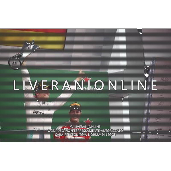 Race winner Nico Rosberg (GER) Mercedes AMG F1 celebrates on the podium. 04.09.2016. Formula 1 World Championship, Rd 14, Italian Grand Prix, Monza, Italy, Race Day. / AGENZIA ALDO LIVERANI SAS - ITALY ONLY EDITORIAL USE ONLY