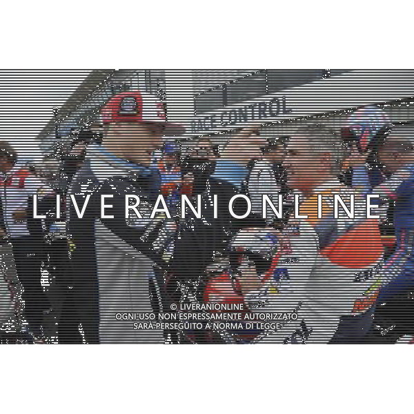 04.09.2016. Silverstone, Towcester, Inghilterra. Barry Sheene Parade Mick Doohan e Jack Miller./ Gp Silvestone Silverstone Towcester Gran Bretagna Motomondiale 04.09.2016 Â©PIAZZOLLA/ AGENZIA ALDO LIVERANI SAS