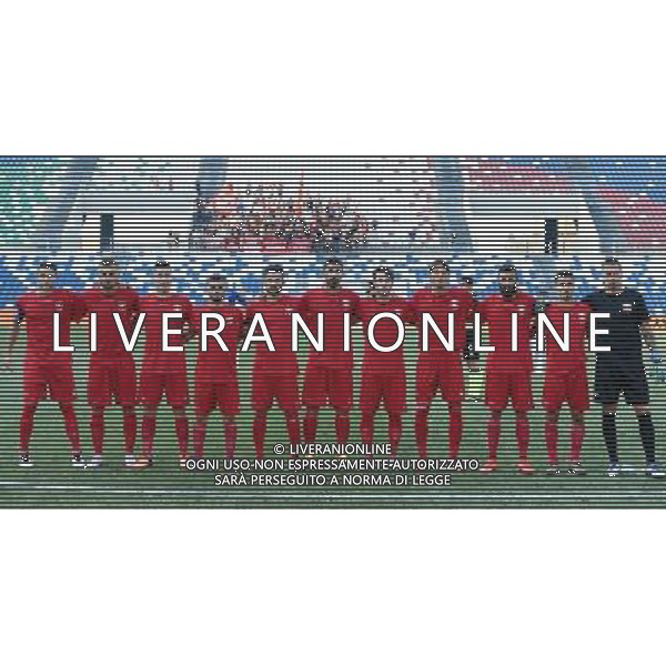 Campionato di Calcio Lega Pro Girone B 2016/2017 2 Giornata Reggio Emilia - 03.09.2016 Reggiana-Ancona Nella Foto:Ancona Squadra Formazione Rossini,Malerba,Kostadinov,Bambozzi,De Silvestro,Ricci,Daffara,Battaglia,Momente\',Voltan,Zampa /Ph.Vitez-Ag. Aldo Liverani