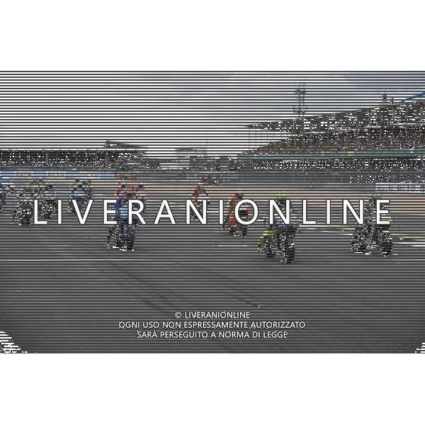 04.09.2016. Silverstone, Towcester,Inghilterra.Valentino Rossi alla partenza. / Gp Silvestone Silverstone Towcester Gran Bretagna Motomondiale 04.09.2016 Â©PIAZZOLLA/ AGENZIA ALDO LIVERANI SAS