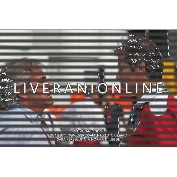 (L to R): Carlos Sainz (ESP) with Massimo Rivola (ITA) Ferrari Driver Academy Director. 04.09.2016. Formula 1 World Championship, Rd 14, Italian Grand Prix, Monza, Italy, Race Day. AG ALDO LIVERANI SAS ONLY ITALY