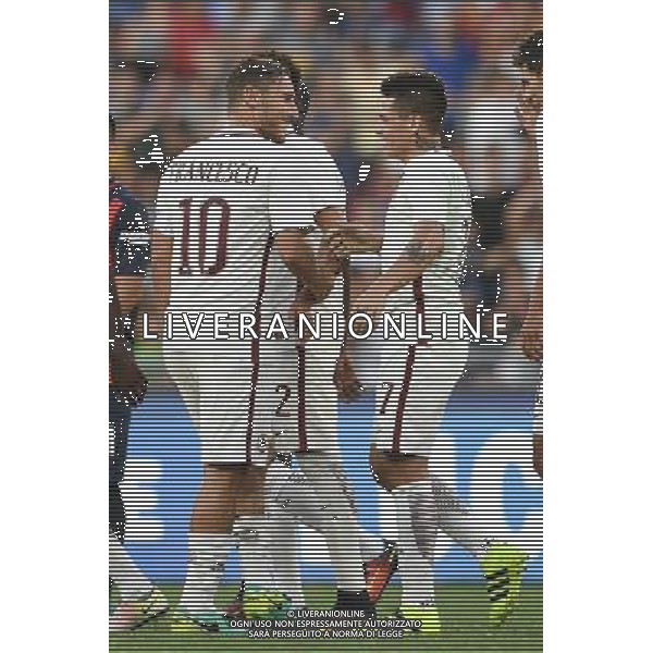 Festa della Famiglia Amichevole Roma - 03.09.2016 - Stadio Olimpico - Roma vs San Lorenzo de Almagro - nella foto: Francesco Totti e Manuel Iturbe /Ph.Corradetti-Ag Aldo Liverani