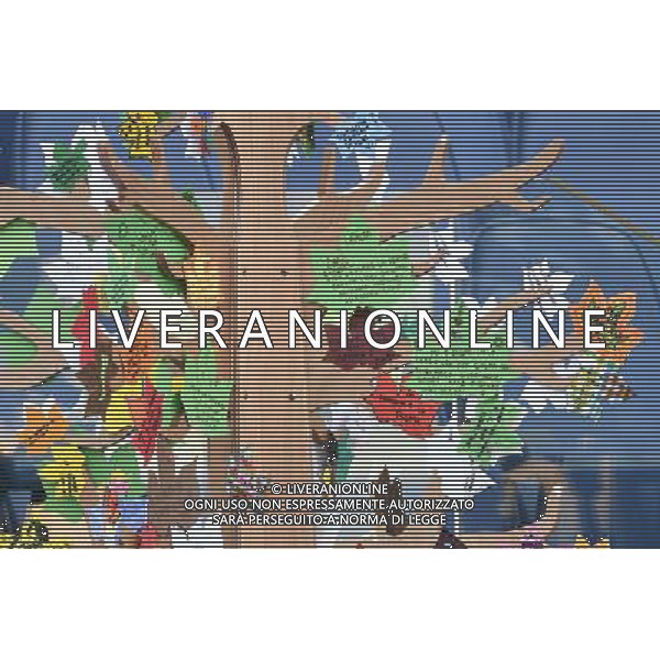 Festa della Famiglia Amichevole Roma - 03.09.2016 - Stadio Olimpico - Roma vs San Lorenzo de Almagro - nella foto: L\'albero della preghiera /Ph.Corradetti-Ag Aldo Liverani