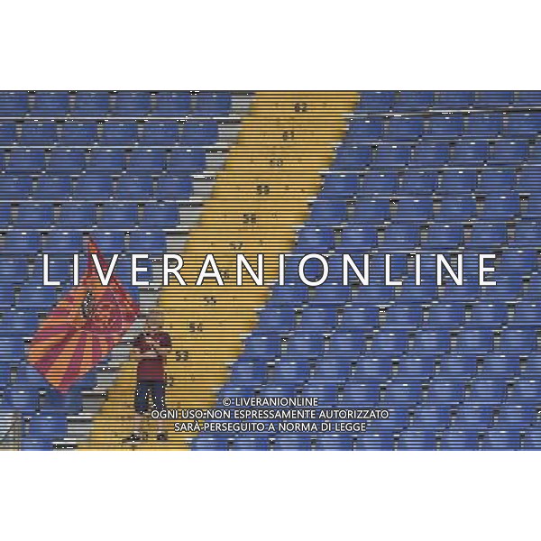 Festa della Famiglia Amichevole Roma - 03.09.2016 - Stadio Olimpico - Roma vs San Lorenzo de Almagro - nella foto: Tifoso solitario /Ph.Corradetti-Ag Aldo Liverani