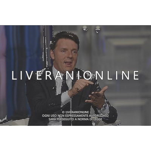 Il Premier Matteo Renzi ospite della trasmissione televisiva Porta a Porta Roma 06 settembre 2016 Â©Corradetti-Ag. Aldo Liverani Sas