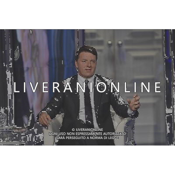 Il Premier Matteo Renzi ospite della trasmissione televisiva Porta a Porta Roma 06 settembre 2016 Â©Corradetti-Ag. Aldo Liverani Sas