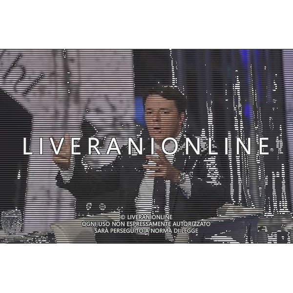 Il Premier Matteo Renzi ospite della trasmissione televisiva Porta a Porta Roma 06 settembre 2016 Â©Corradetti-Ag. Aldo Liverani Sas