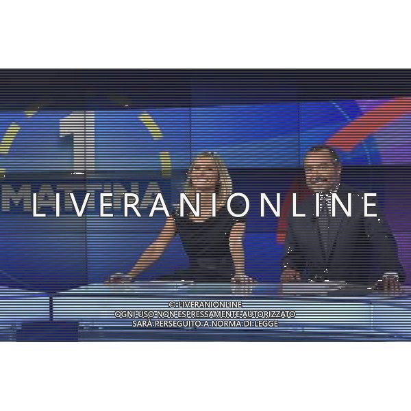 Trasmissione Tv \' Uno Mattina \' Roma - 07.09.2016 - Studi Rai Saxa Rubra - nella foto: Francesca Fialdini e Franco Di Mare / Ph. Corradetti-Ag. Aldo Liverani/ AGENZIA ALDO LIVERANI SAS