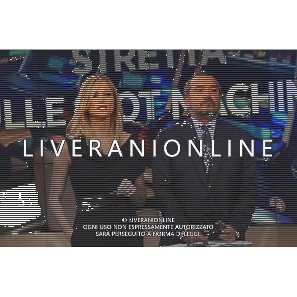 Trasmissione Tv \' Uno Mattina \' Roma - 07.09.2016 - Studi Rai Saxa Rubra - nella foto: Francesca Fialdini e Franco Di Mare / Ph. Corradetti-Ag. Aldo Liverani/ AGENZIA ALDO LIVERANI SAS