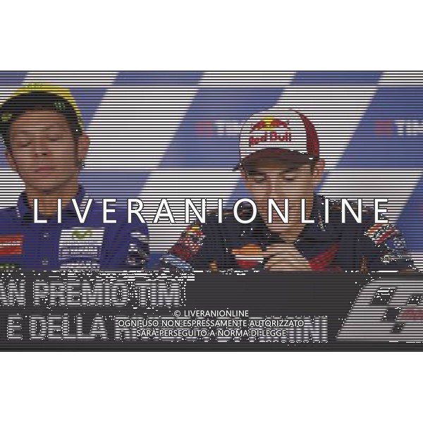 Motomondiale, Gran Premio di San Marino e della Riviera di Rimini, 08/09/2016 nella foto: MARC MARQUEZ VALENTINO ROSSI Â©CLAUDIO ZAMAGNI/AGENZIA ALDO LIVERANI S.A.S