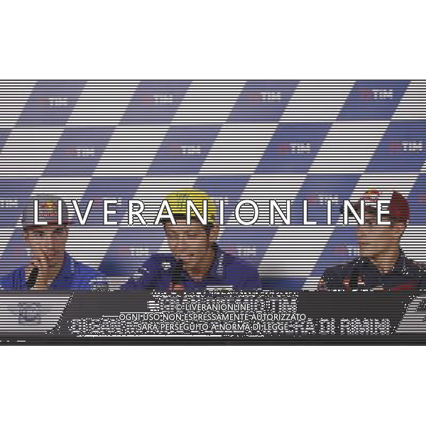 Motomondiale, Gran Premio di San Marino e della Riviera di Rimini, 08/09/2016 nella foto: VALENTINO ROSSI MAVERIK VINALES MARC MARQUEZ Â©CLAUDIO ZAMAGNI/AGENZIA ALDO LIVERANI S.A.S
